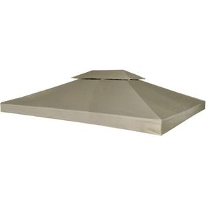 vidaXL Pavillon-Dachplane Ersatzdach 310 g/m² Beige 3×4 m