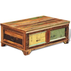vidaXL Couchtisch mit Stauraum Vintage Altholz