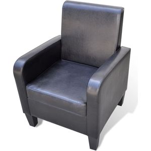 vidaXL Sessel Schwarz Kunstleder