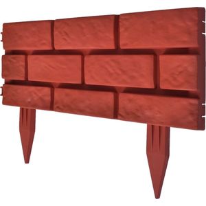 Gazonrand, 20 m x 10 cm, Kunststof Tuinrand met 60 Punten & 2