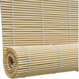 vidaXL - Rolgordijn - 100x160 - cm - bamboe - natuurlijk