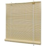 vidaXL - Rolgordijn - 100x160 - cm - bamboe - natuurlijk