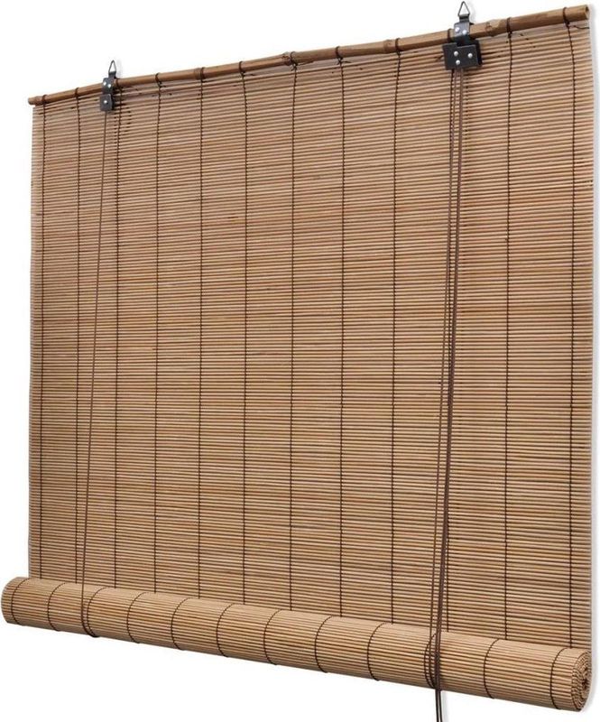 vidaXL - Bamboe Rolgordijn - Bruin - 80x160 cm - Natuurlijke Materiaal