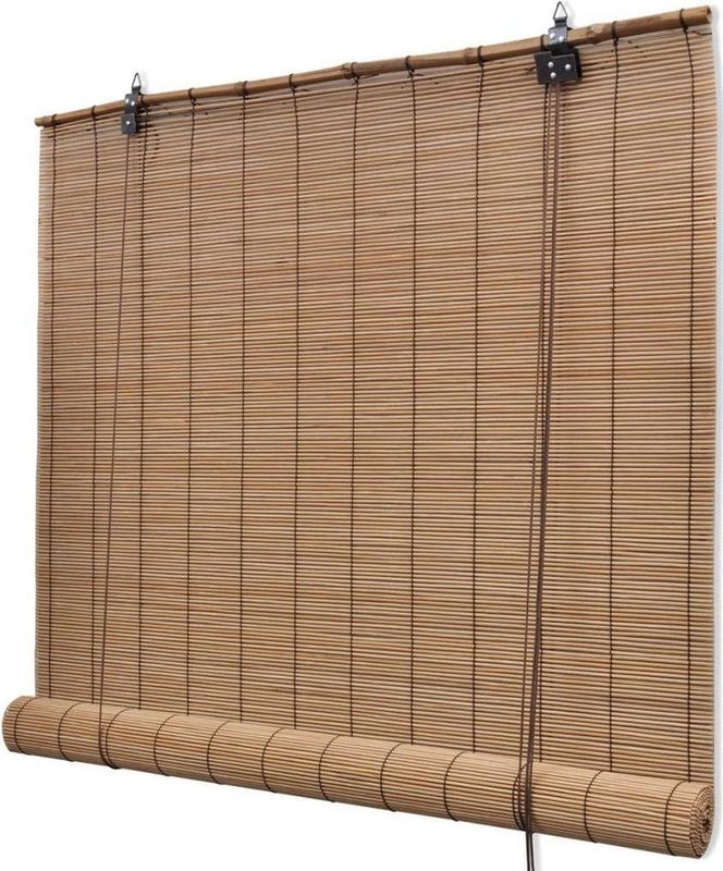 vidaXL - Bamboe Rolgordijn - Bruin - 150x220 cm - Hoogwaardige Bamboe