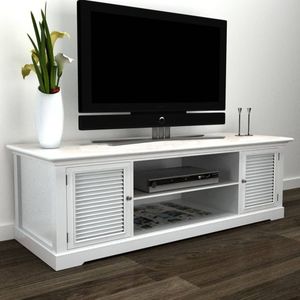vidaXL - Tv-meubel - wit - hout