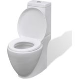 Toilet- En Bidetset Keramiek Wit