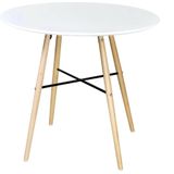 VidaXL Eettafel Rond MDF Zwart