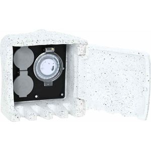 Buitenstopcontact - Hars - 2 Ingangen - Mechanische Timer - 1,5 m Kabel