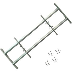 vidaXL Fenstergitter Verstellbar mit 2 Querstäben 1000-1500 mm