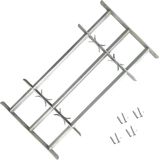 vidaXL Fenstergitter Verstellbar mit 3 Querstäben 700-1050 mm