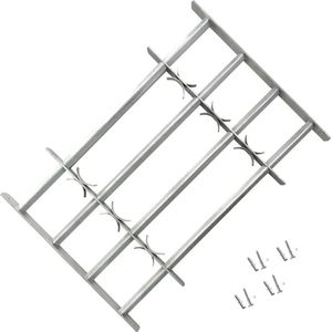 vidaXL Fenstergitter Verstellbar mit 4 Querstäben 700-1050 mm