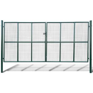 vidaXL - Tuinpoort - met - gaasmatvulling - 415 - x - 225 - cm - / - 400 - x - 175 - cm