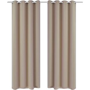 Gordijnen - Crème - Polyester - Set van 2