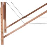 vidaXL - Inklapbare - massagetafel - 2 - zones - met - houten - frame - (zwart)