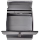 Brievenbus - Roestvrij Staal - Modern Ontwerp - Met Slot en Krantenrol