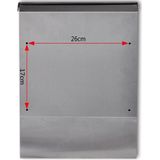 Brievenbus - Roestvrij Staal - Modern Ontwerp - Met Slot en Krantenrol