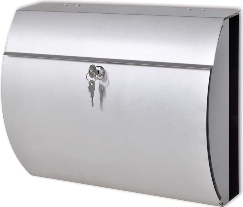 Brievenbus - Roestvrij Staal - Modern Ontwerp - Inclusief 2 Sleutels