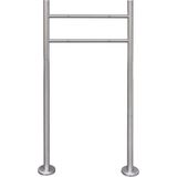 Brievenbusstandaard - Roestvrij Staal - Geschikt voor Twee Brievenbussen