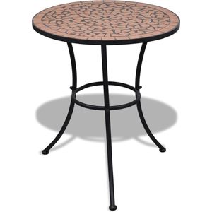 VidaXL Bistrotafel 60 cm Mozaïek Terracottakleurig