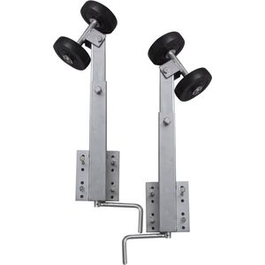 Vidaxl 2-delige rollerboegsteunenset voor boottrailer 59-84 cm