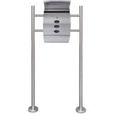 Brievenbus - RVS - Modern Ontwerp - Inclusief 2 Sleutels en Krantenrol