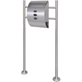 Brievenbus - RVS - Modern Ontwerp - Inclusief 2 Sleutels en Krantenrol