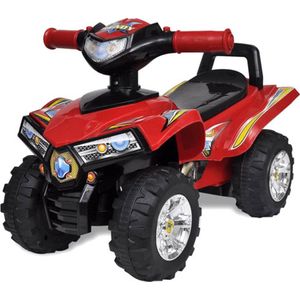 vidaXL Loopquad - Rood - Materiaal: Kunststof - Met Licht en Geluid