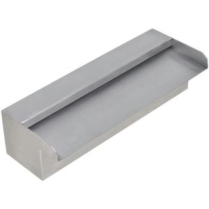 vidaXL - Zwembadwaterval - rechthoekig - 30 - cm - roestvrij - staal