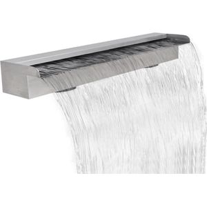 VidaXL Zwembadwaterval Rechthoekig 90 cm - Roestvrij Staal
