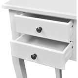 Houten Bureau - Wit - MDF en Grenenhout - 5 Laden