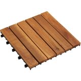 vidaXL - Terrastegels - verticaal - patroon - 30 - x - 30 - cm - Acacia - set - van - 30