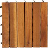 vidaXL - Terrastegels - verticaal - patroon - 30 - x - 30 - cm - Acacia - set - van - 30