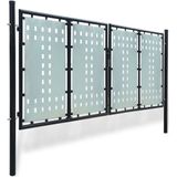 vidaXL - Poort - enkel - 300x175 - cm - zwart