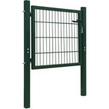 Dubbelstaafmat Poort - Groen - Staal - 106 x 130 cm