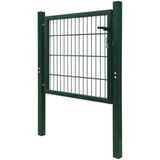Dubbelstaafmat Poort - Groen - Staal - 106 x 130 cm
