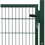 Dubbelstaafmat Poort - Groen - Staal - 106 x 130 cm