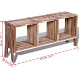 Recycled Teak Stapelbaar TV-Meubel met 3 Vakken