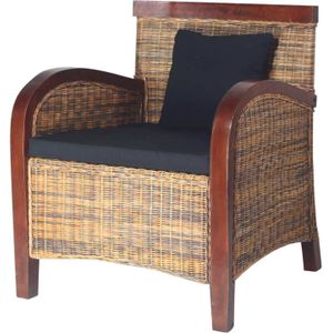 vidaXL Fauteuil handgeweven rattan