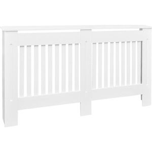 vidaXL Radiatorombouw MDF wit 152 cm