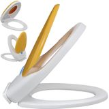 VidaXL-Toiletbril-voor-volwassenen/Kinderen-soft-close-wit-en-geel