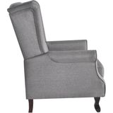 vidaXL Fauteuil stof grijs