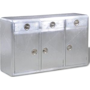 Vidaxl - Sideboard mit 3 Schubladen Vintage Flugzeug-Stil Aluminium