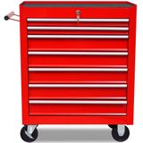 VidaXL-Gereedschapswagen-7-lades-rood