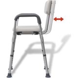 vidaXL Duschstuhl Aluminium Weiß