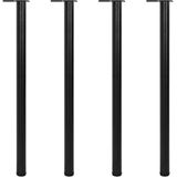 Tafelpoten - Zwart - Hoogte Verstelbaar - Set van 4