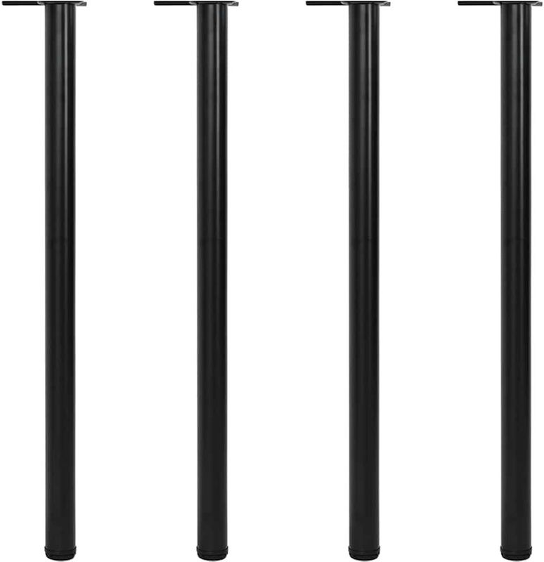 Tafelpoten - Zwart - Hoogte Verstelbaar - Set van 4
