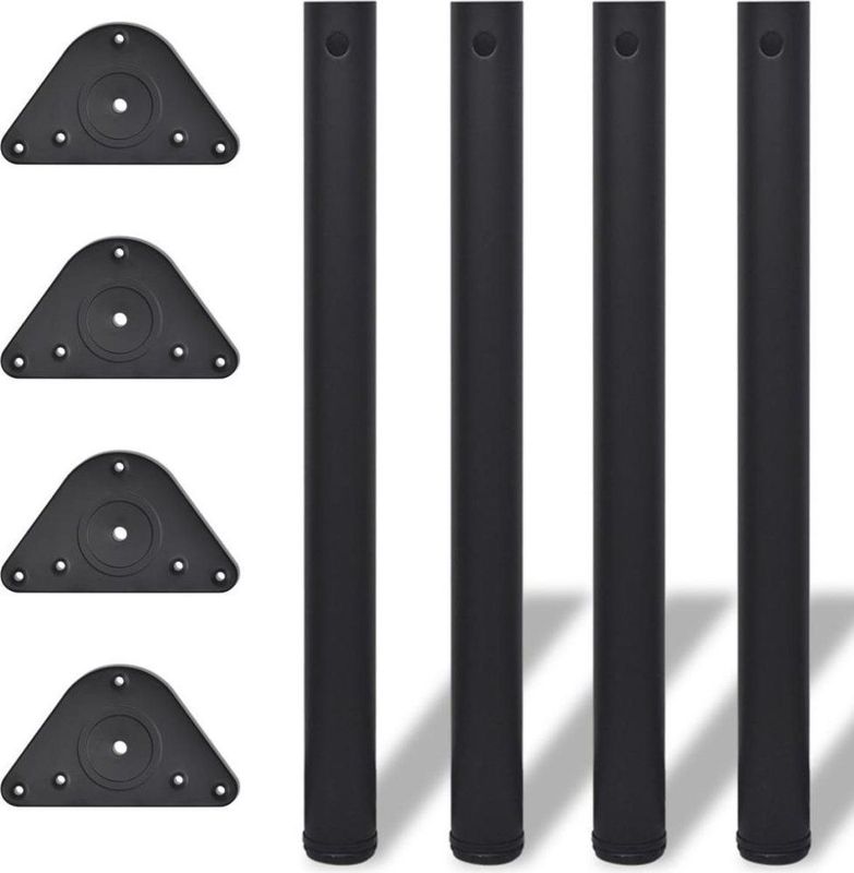 Tafelpoten - Verstelbaar - Zwart - 4 Stuks - IJzer