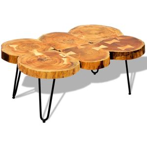 Salontafel - Massief Hout - 6 Boomstammen - Sheesham