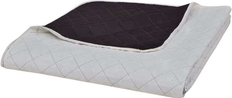 vidaXL - Bedsprei - Beige/Bruin - Microvezel - Gewatteerd Ontwerp