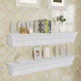 vidaXL - Aaliyah - Wandschappen - Wit - MDF - Set van 2